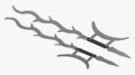 Twin hooks tree swords