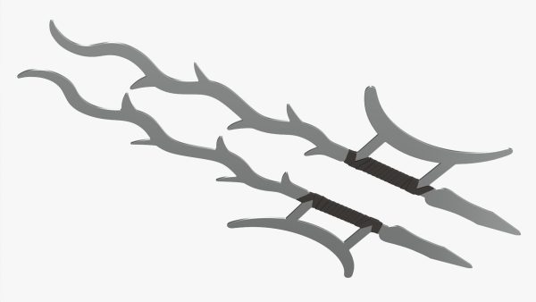 Twin hooks tree swords