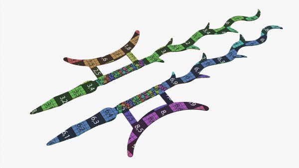 Twin hooks tree swords