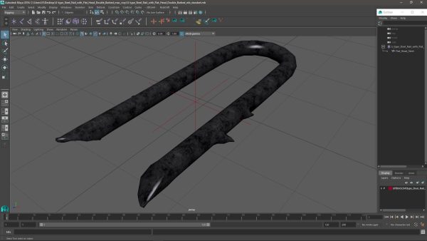 U-type Steel Nail with Flat Head Double Barbed