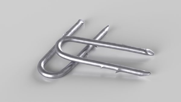 U-type Steel Nail with Flat Head Double Barbed