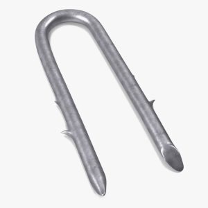 U-type Steel Nail with Flat Head Double Barbed