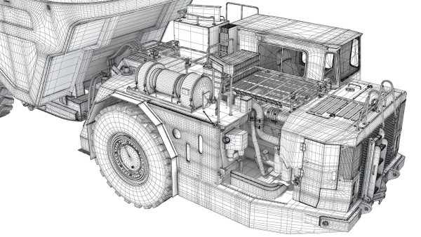 Underground Articulated Mining Truck