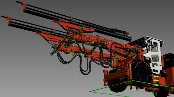 Underground Mining Drill Rigs DD422iE Rigged