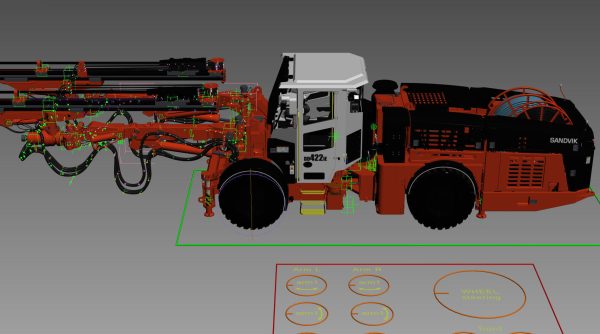 Underground Mining Drill Rigs DD422iE Rigged