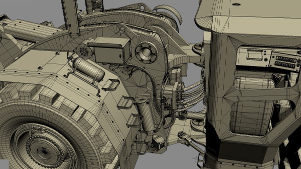 Underground Mining Loader LH621i Rigged