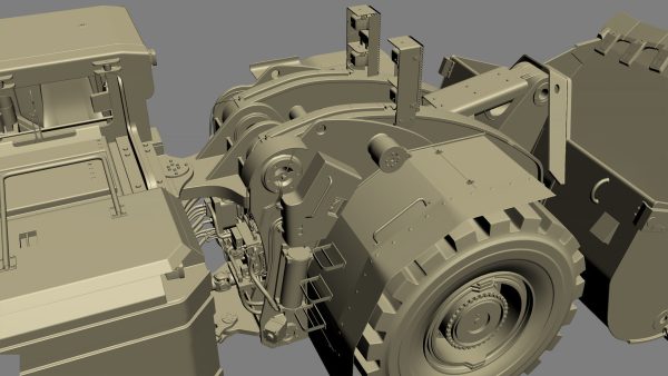 Underground Mining Loader LH621i Rigged