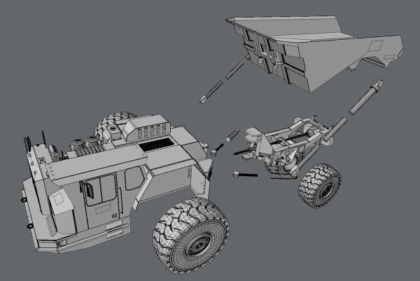 Underground Mining Truck Atlas Copco MT5020 model