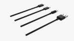 USB C lightning cables set black