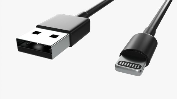 USB C lightning cables set black