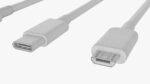 USB C lightning cables set black