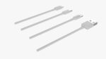 USB C lightning cables set white