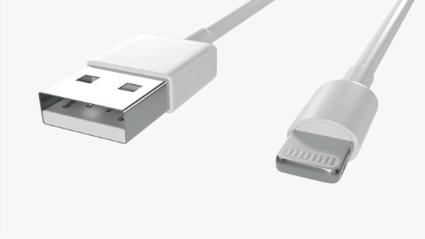 USB C lightning cables set white