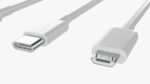 USB C lightning cables set white