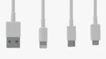 USB C lightning cables set white