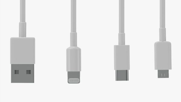 USB C lightning cables set white