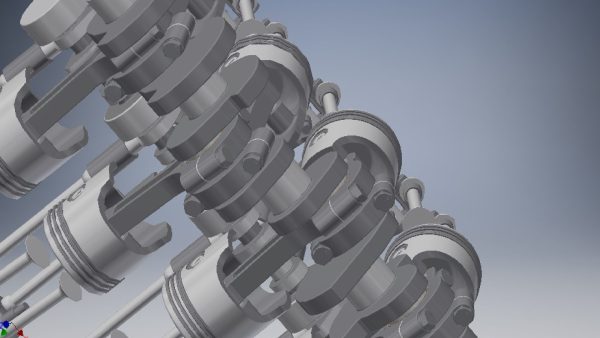V8 Engine Crankshaft 3D model