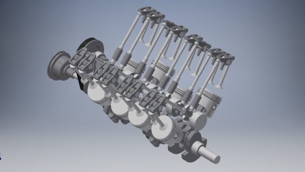 V8 Engine Crankshaft 3D model