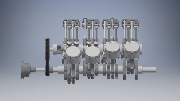 V8 Engine Crankshaft 3D model