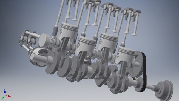 V8 Engine Crankshaft 3D model