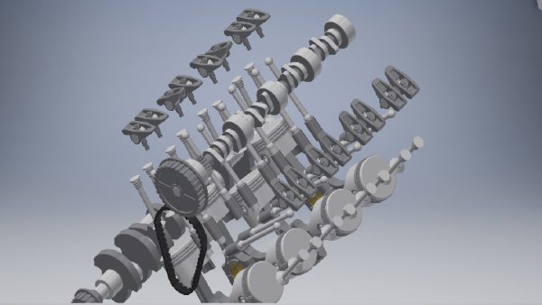 V8 Engine Crankshaft 3D model