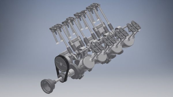 V8 Engine Crankshaft 3D model