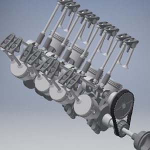 V8 Engine Crankshaft 3D model