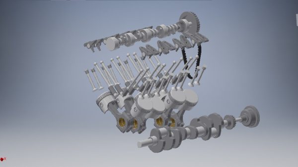 V8 Engine Crankshaft 3D model