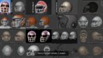 Various Football Helmets