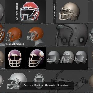 various-football-helmets-3d-model-stl