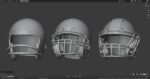Various Football Helmets