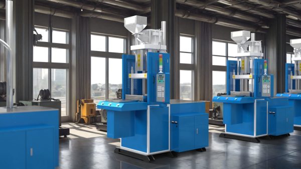 Vertical Plastic Injection Molding Machine Blue
