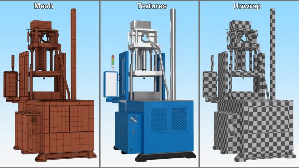 Vertical Plastic Injection Molding Machine Blue