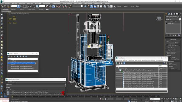 Vertical Plastic Injection Molding Machine Blue