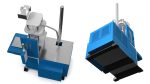 Vertical Plastic Injection Molding Machine Blue