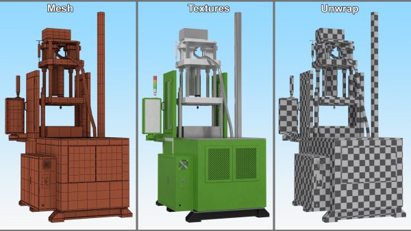 Vertical Plastic Injection Molding Machine Green