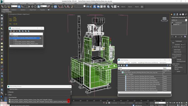 Vertical Plastic Injection Molding Machine Green