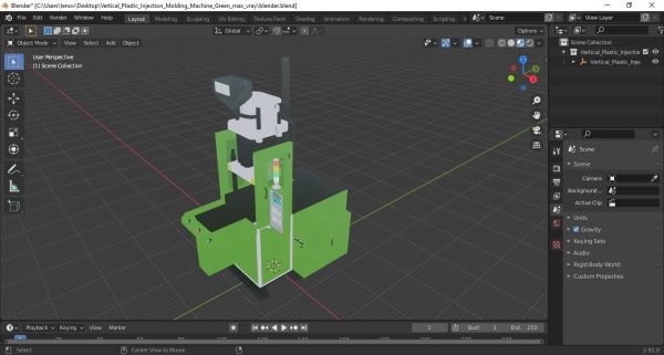 Vertical Plastic Injection Molding Machine Green