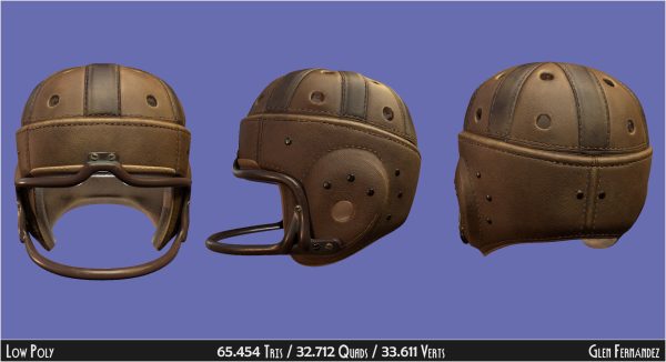 Vintage 1940 antique leather football helmet