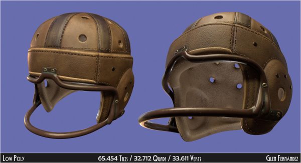 Vintage 1940 antique leather football helmet