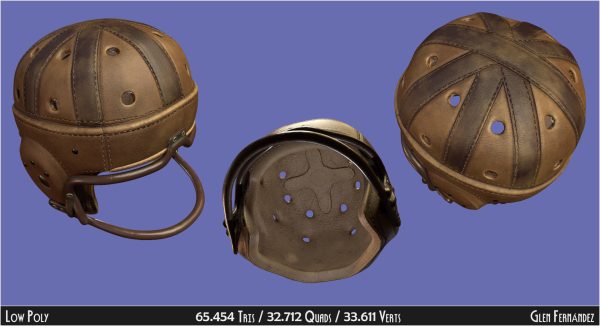 Vintage 1940 antique leather football helmet
