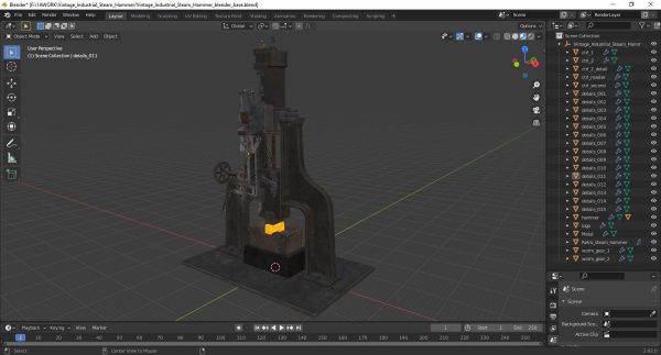 Vintage Industrial Steam Hammer