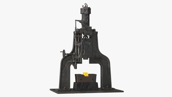Vintage Industrial Steam Hammer Rigged