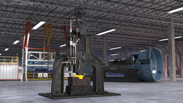 Vintage Industrial Steam Hammer Rigged