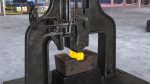 Vintage Industrial Steam Hammer Rigged