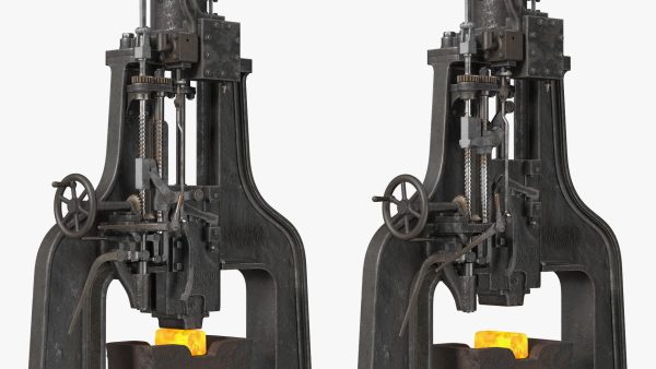 Vintage Industrial Steam Hammer Rigged