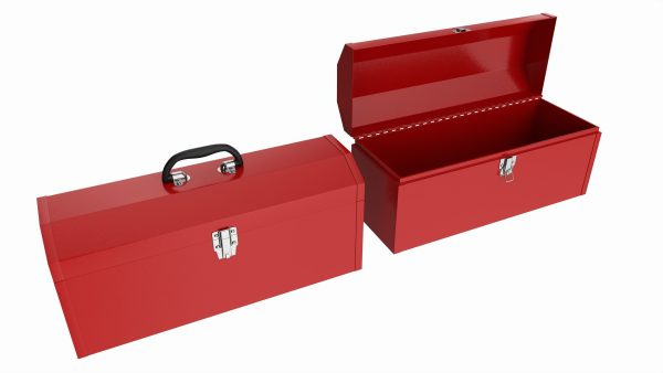 Vintage metal portable toolbox chest set
