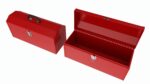 Vintage metal portable toolbox chest set
