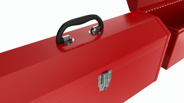 Vintage metal portable toolbox chest set