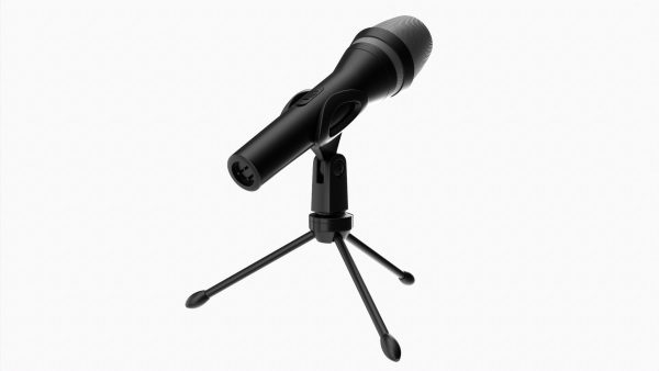 Vocal microphone with tripod